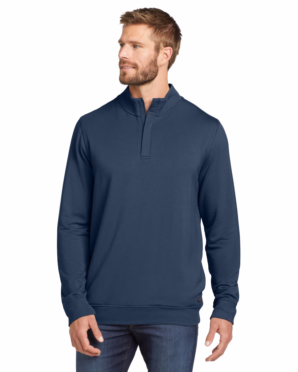 Custom TravisMathew Newport 1/4-Zip Fleece - Blue Nights front