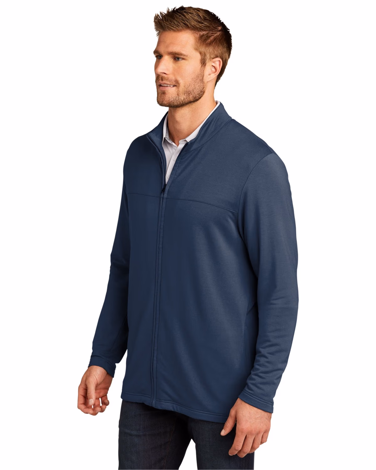 Custom TravisMathew Newport Full-Zip Fleece - Blue Nights 3q