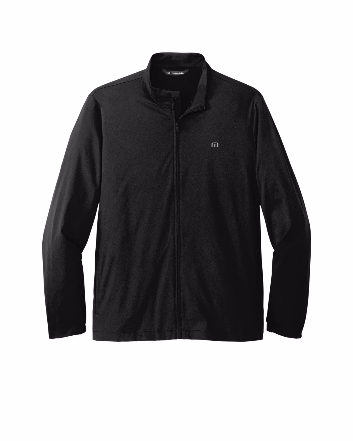 Custom TravisMathew Surfside Full-Zip Jacket - Black flat front