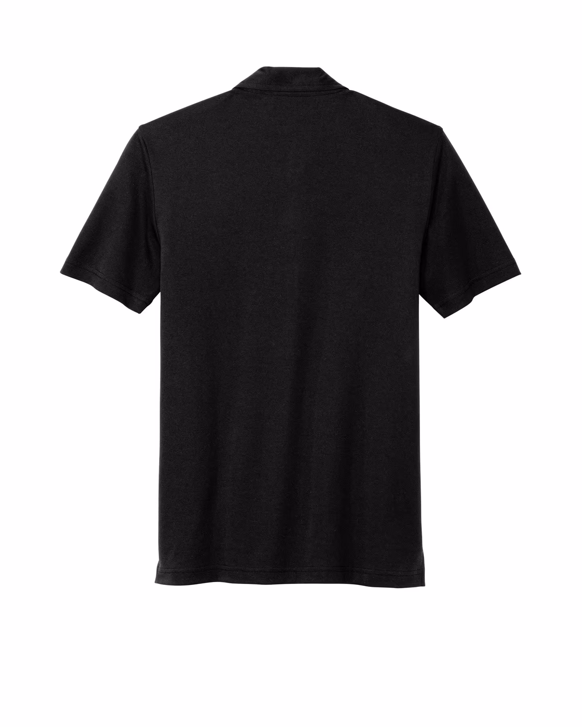 Custom TravisMathew Monterey Chest Stripe Polo - Black flat back