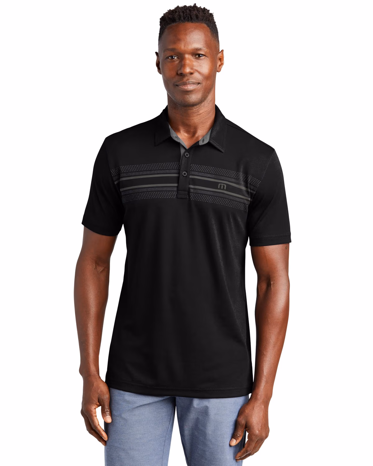 Custom TravisMathew Monterey Chest Stripe Polo