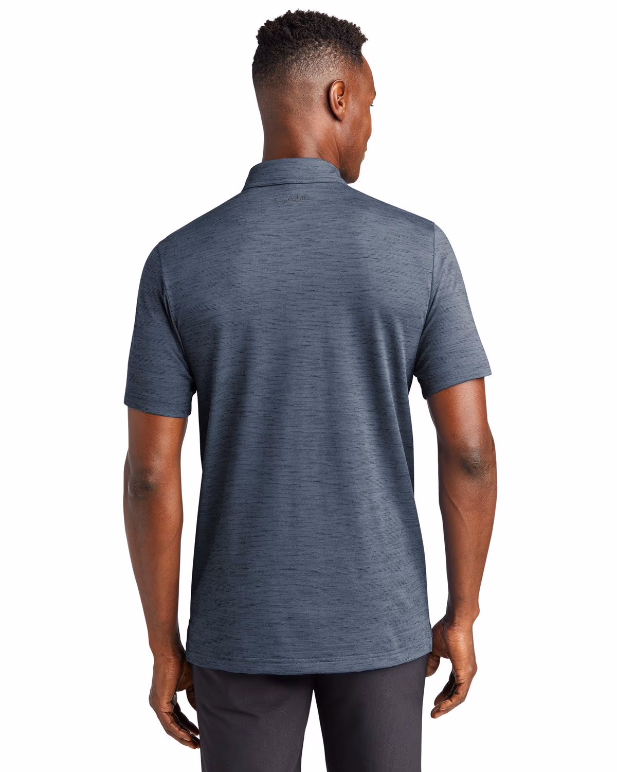 Custom TravisMathew Auckland Slub Polo - Blue Nights back