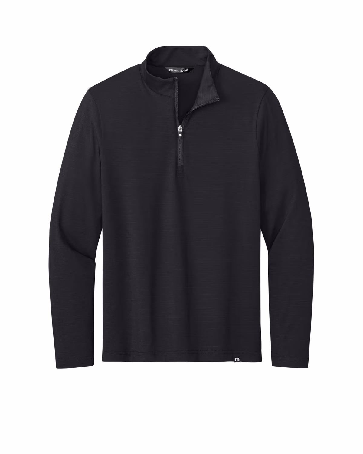 Custom TravisMathew Crestview 1/4-Zip - Black flat front