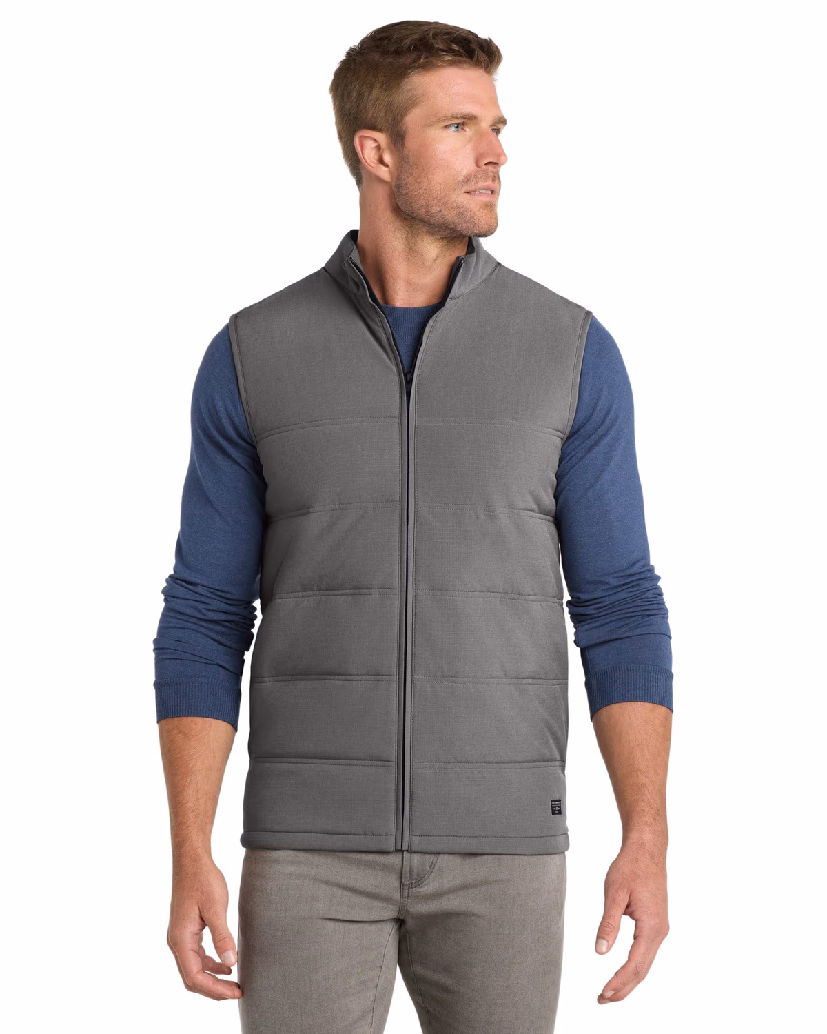 Custom TravisMathew Cold Bay Vest - Quiet Shade Grey front