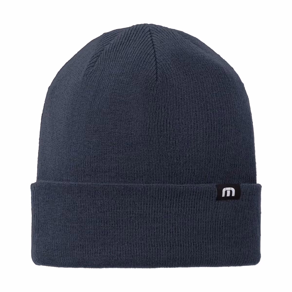 Custom TravisMathew Solid Cuffed Beanie - Blue Nights front