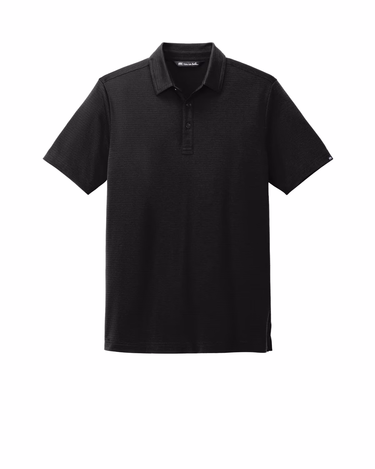 Custom TravisMathew Bayfront Solid Polo - Black flat front