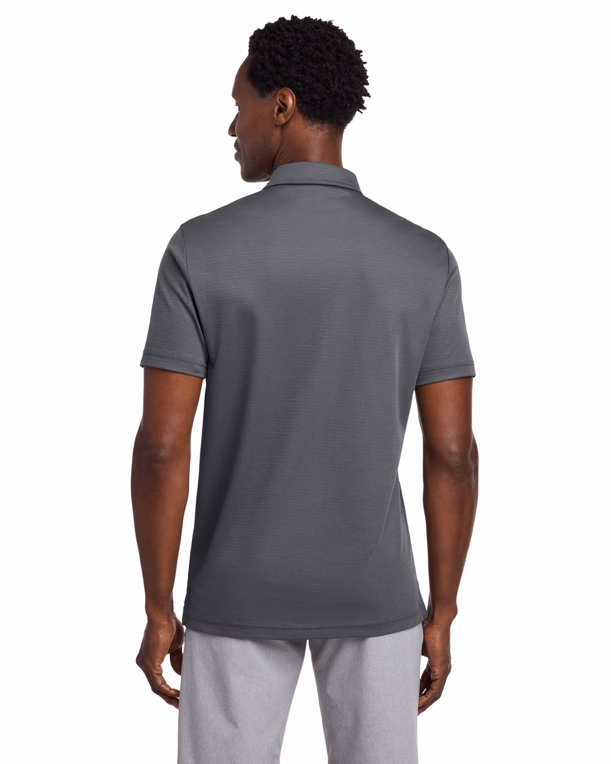Custom TravisMathew Bayfront Solid Polo - Dark Grey back