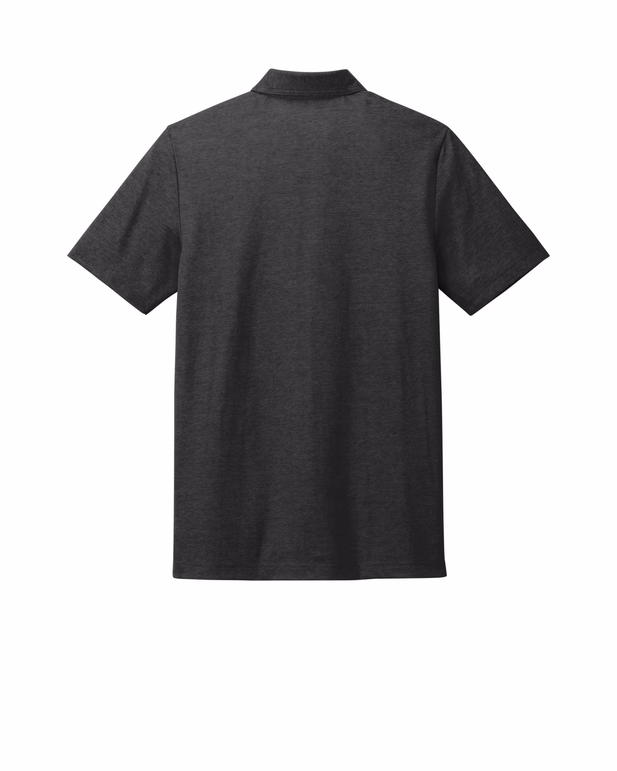 Custom TravisMathew Oceanside Heather Pocket Polo - Black Heather flat back