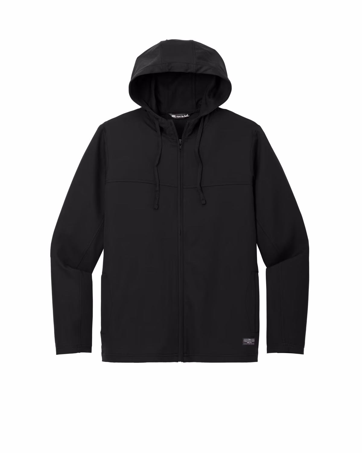 Custom TravisMathew Balboa Hooded Full-Zip Jacket - Black flat front