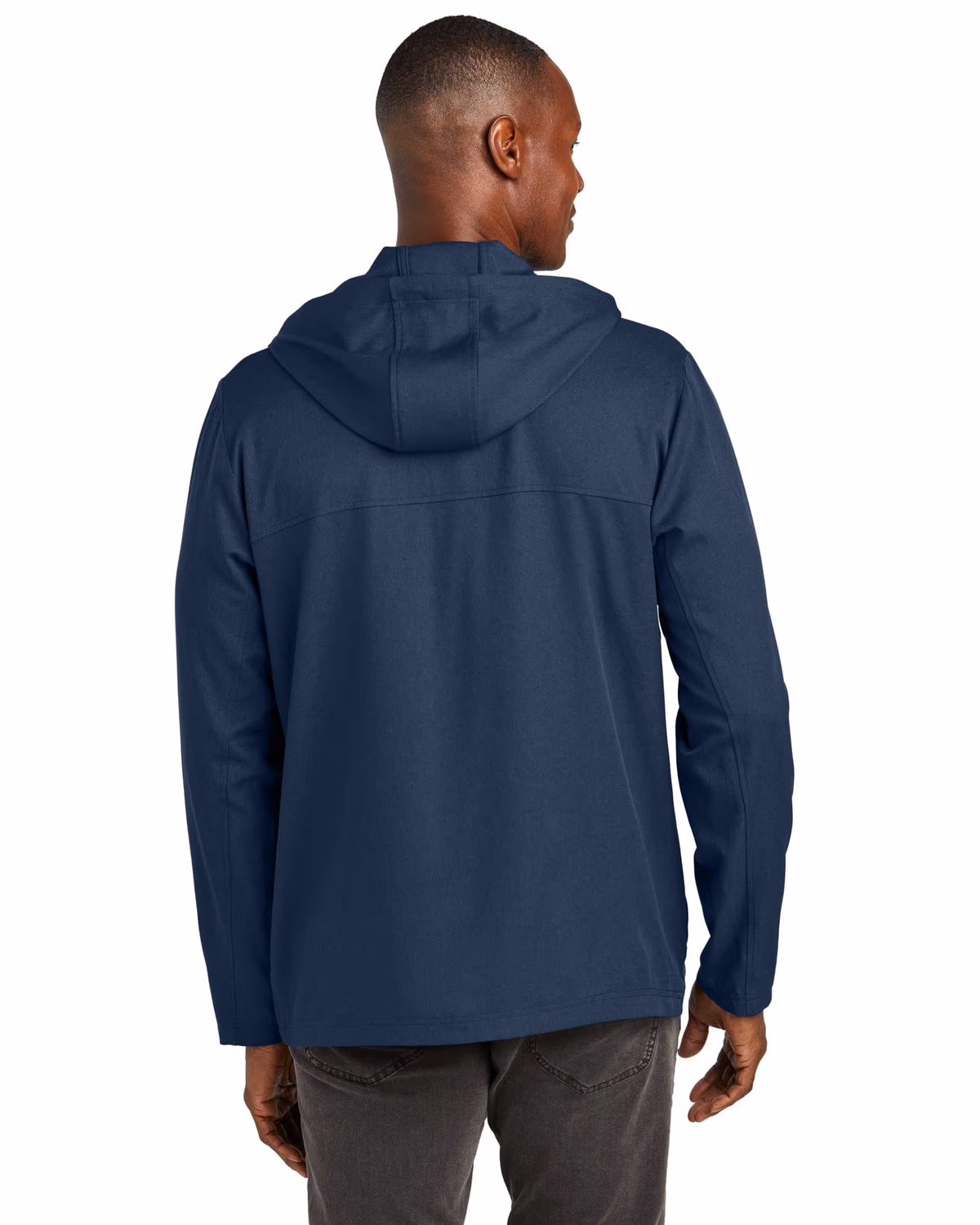 Custom TravisMathew Balboa Hooded Full-Zip Jacket - Blue Nights Heather back