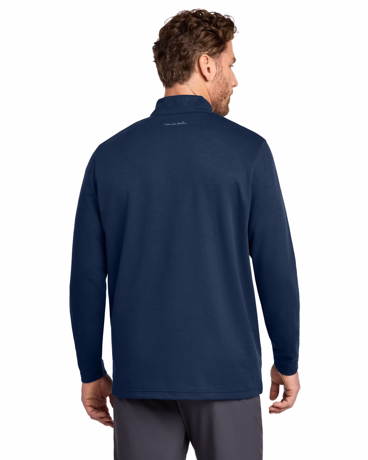 Custom TravisMathew Coveside 1/4-Zip - Blue Nights back