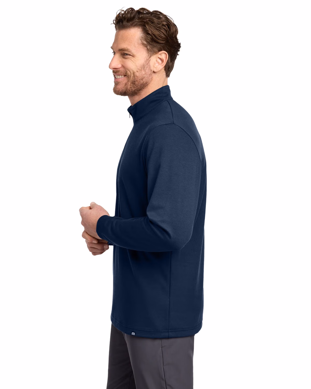 Custom TravisMathew Coveside 1/4-Zip - Blue Nights side