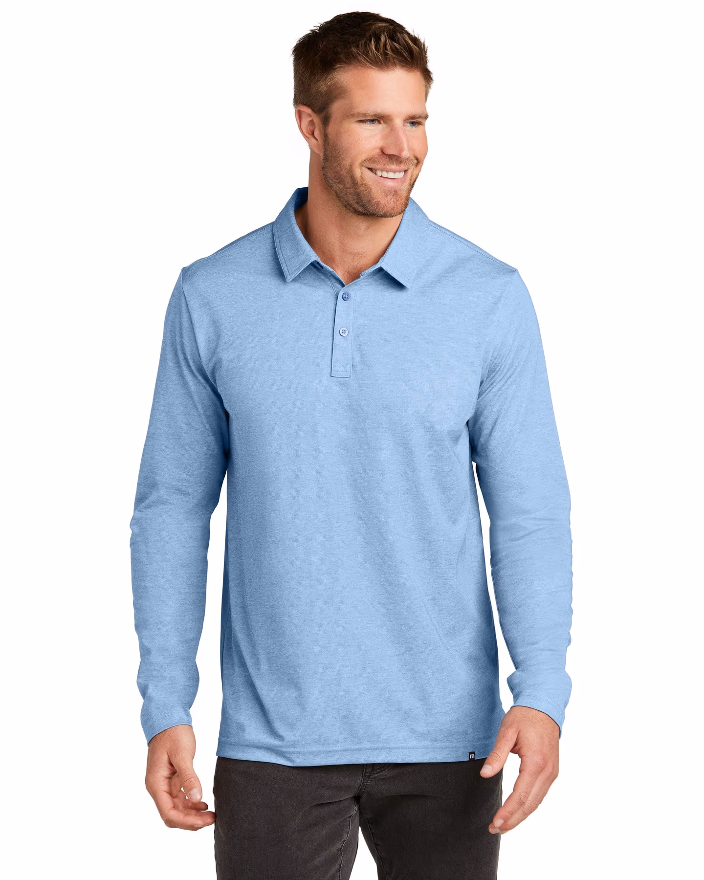 Custom TravisMathew Oceanside Heather Long Sleeve Polo