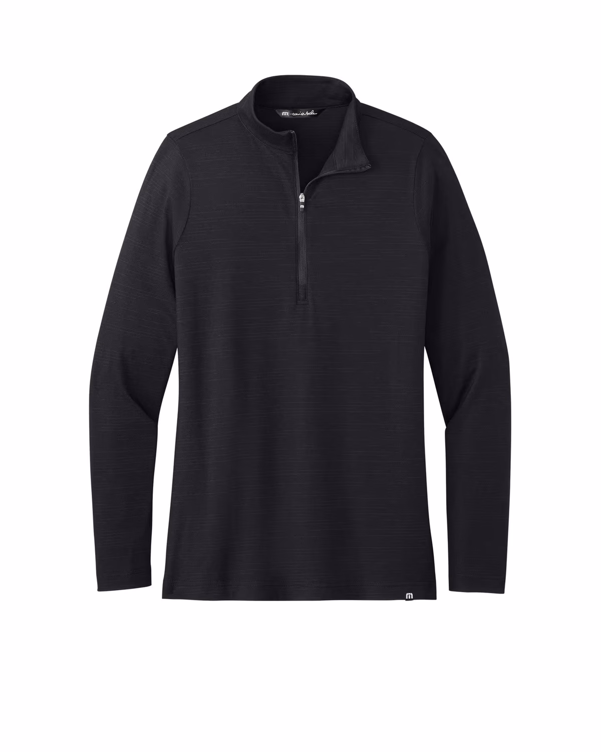 Custom TravisMathew Women's Crestview 1/4-Zip - Black flat front