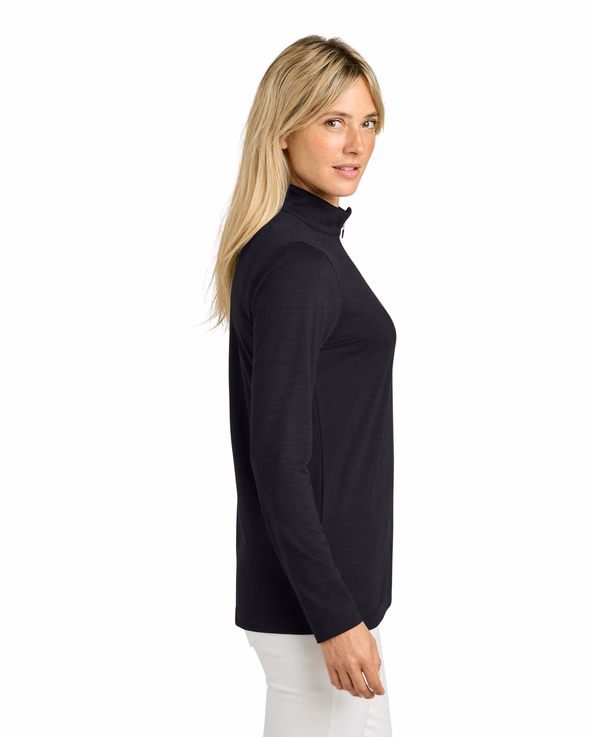 Custom TravisMathew Women's Crestview 1/4-Zip - Black side
