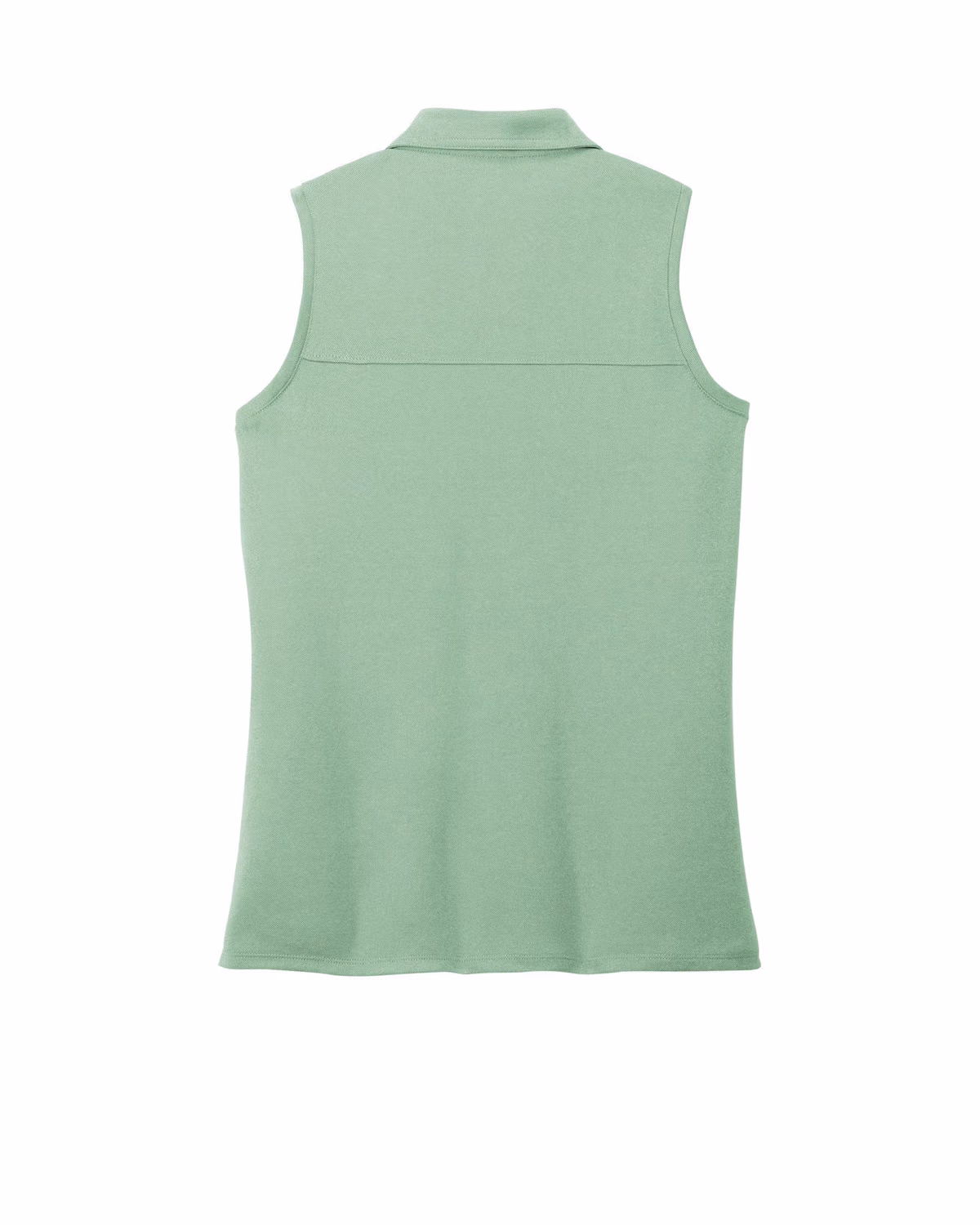 Custom TravisMathew Women's Coto Performance Sleeveless Polo - Beryl Green Heather flat back