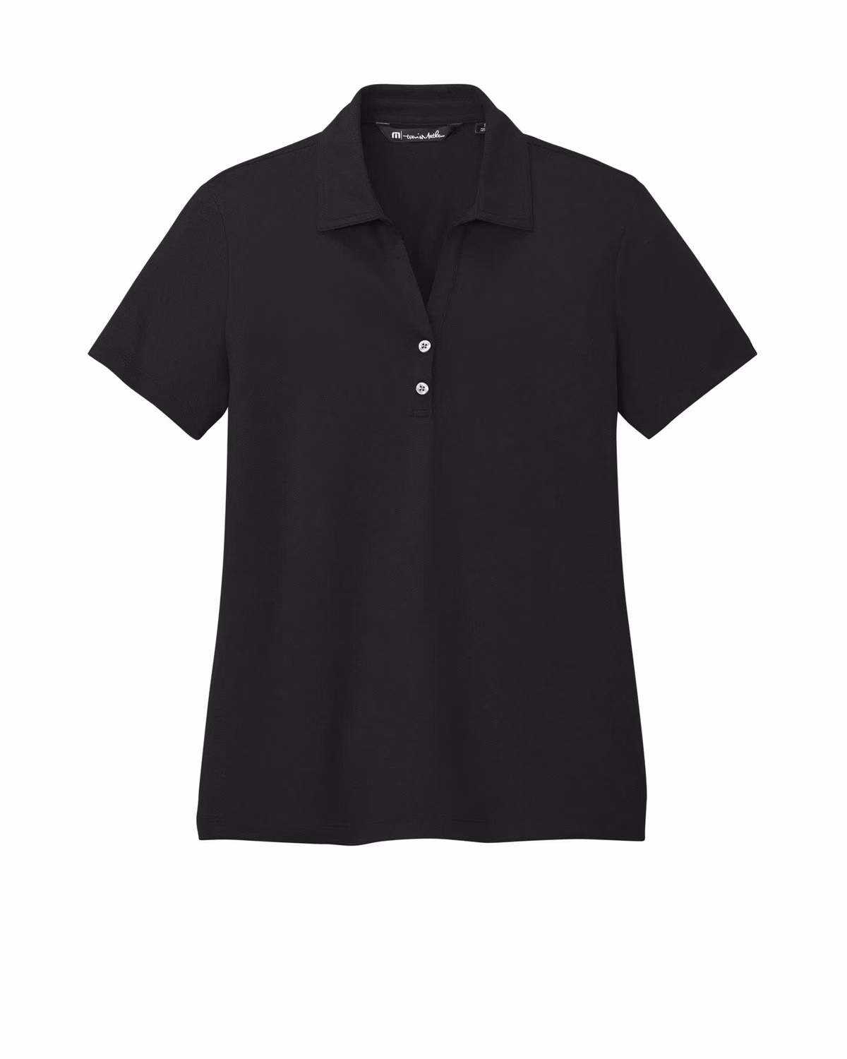 Custom TravisMathew Women's Coto Performance Polo - Black flat front