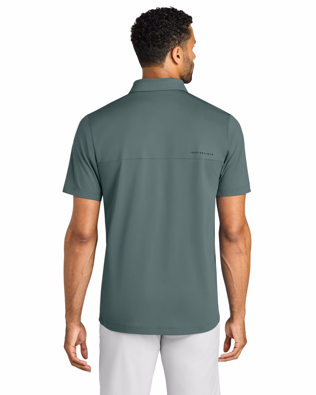 Custom TravisMathew Onward Polo - Balsam Green back