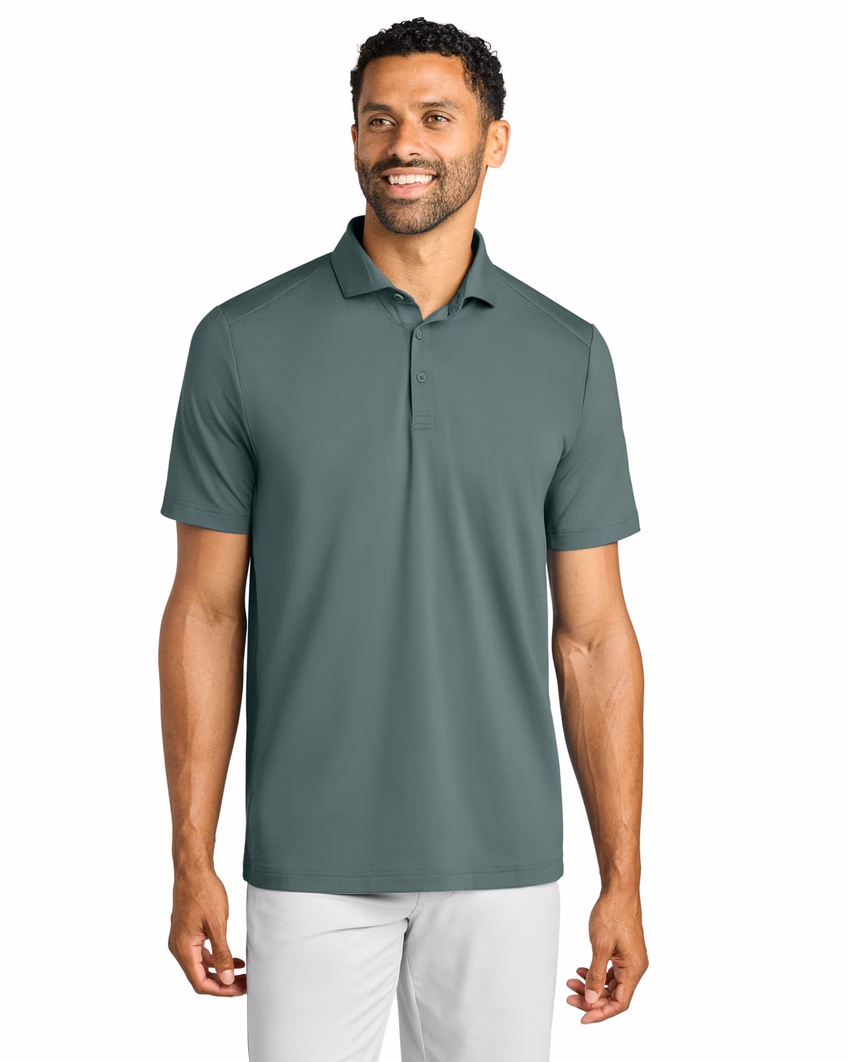 Custom TravisMathew Onward Polo - Balsam Green front