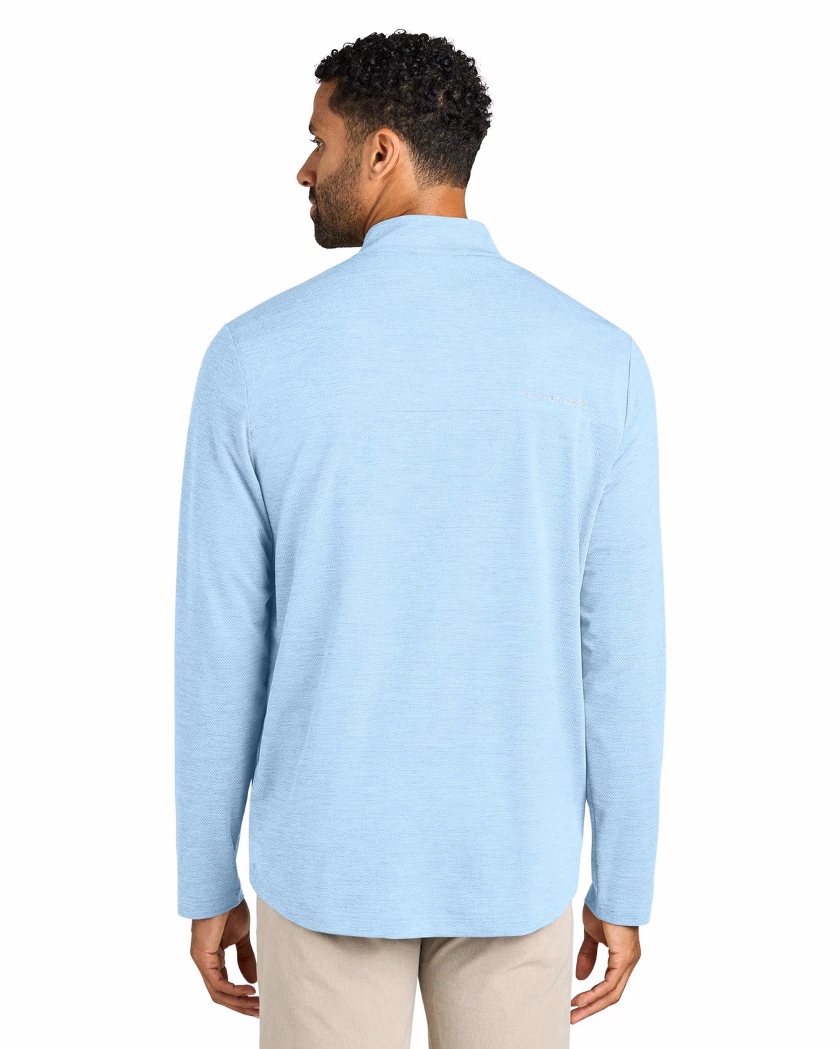 Custom TravisMathew Onward 1/4-Zip - Airy Blue Heather back