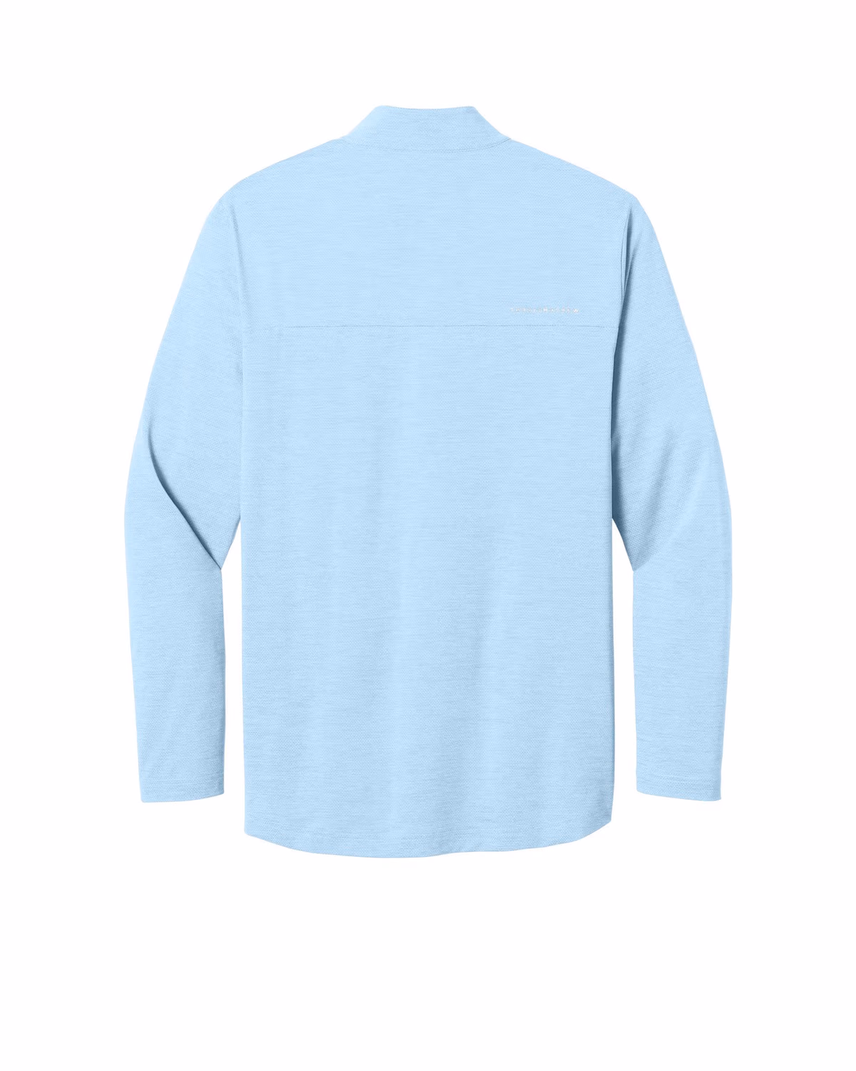 Custom TravisMathew Onward 1/4-Zip - Airy Blue Heather flat back