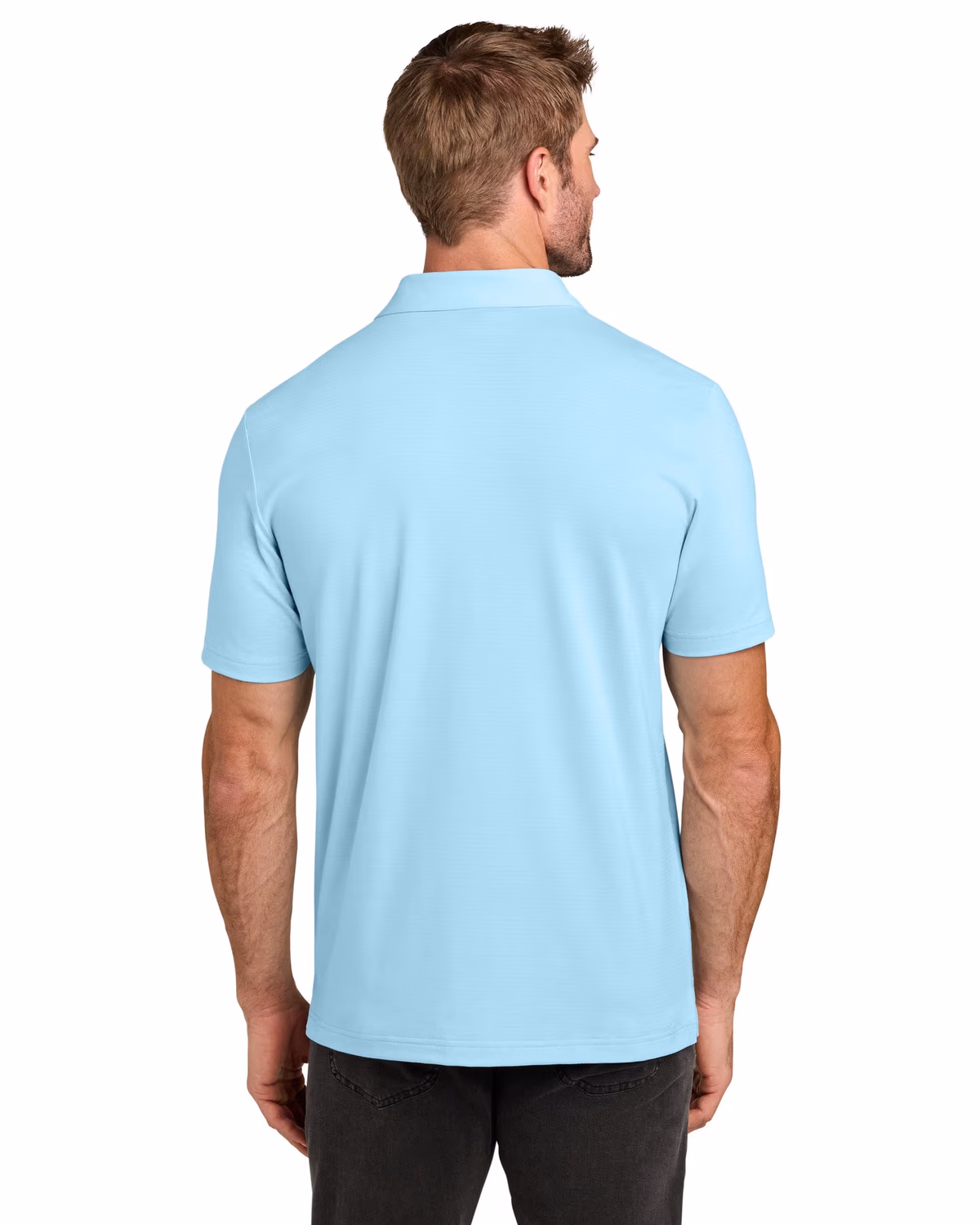 Custom TravisMathew Crestview Polo - Dream Blue back