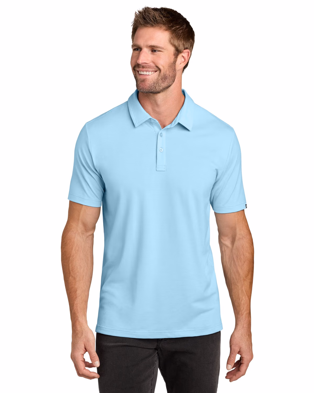 Custom TravisMathew Crestview Polo - Dream Blue front
