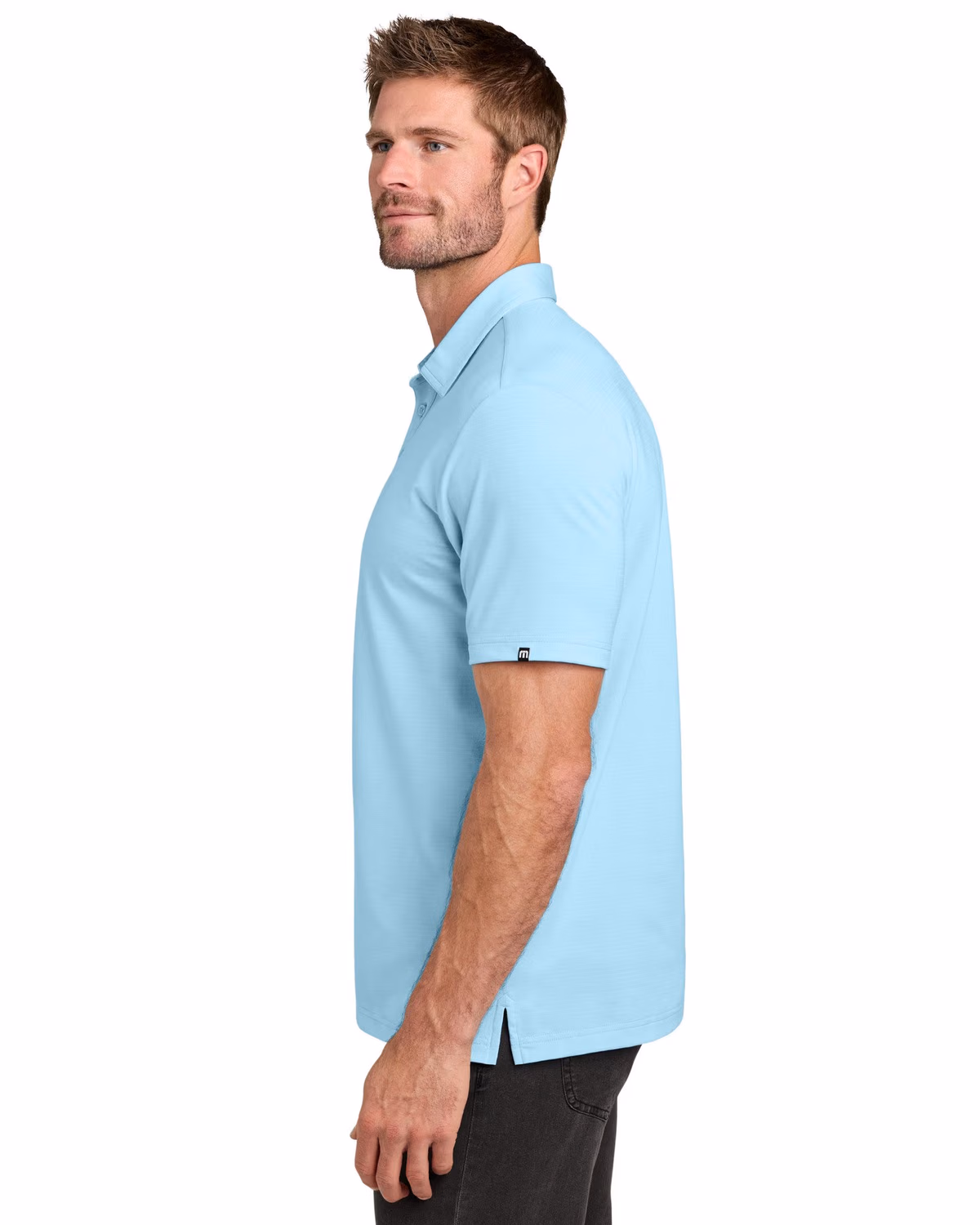 Custom TravisMathew Crestview Polo - Dream Blue side