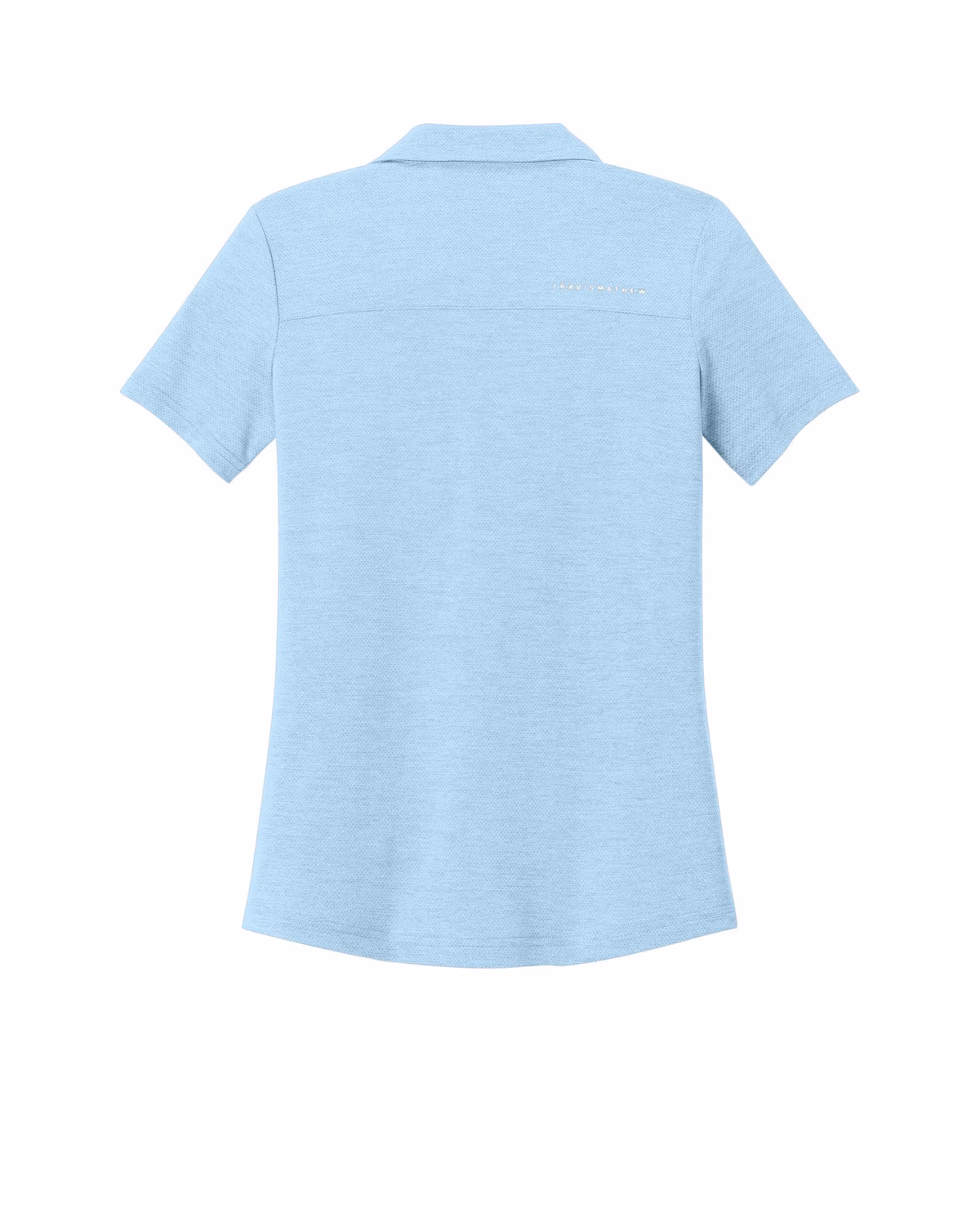 Custom TravisMathew Women’s Onward Polo - Airy Blue Heather flat back