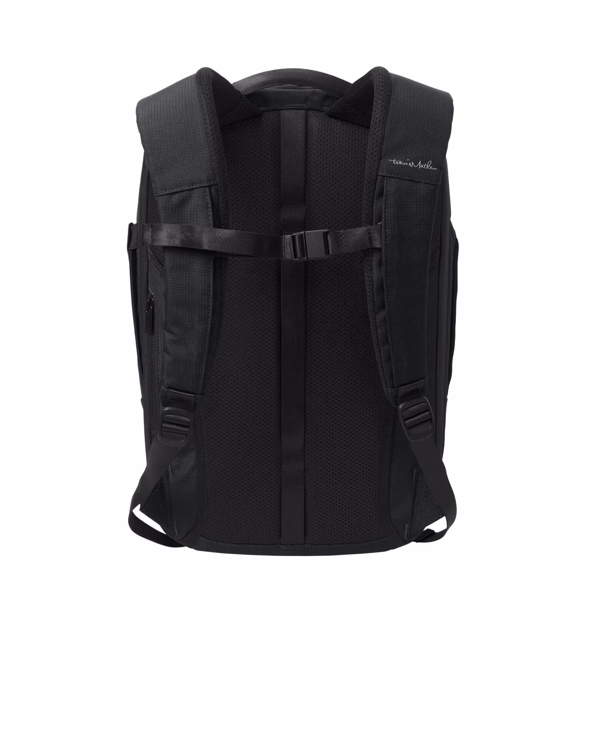 Custom TravisMathew Lateral Backpack - Black flat back