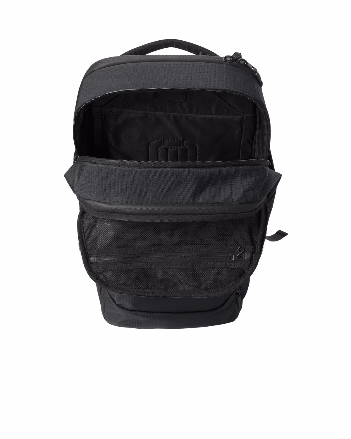 Custom TravisMathew Lateral Backpack - Black inside