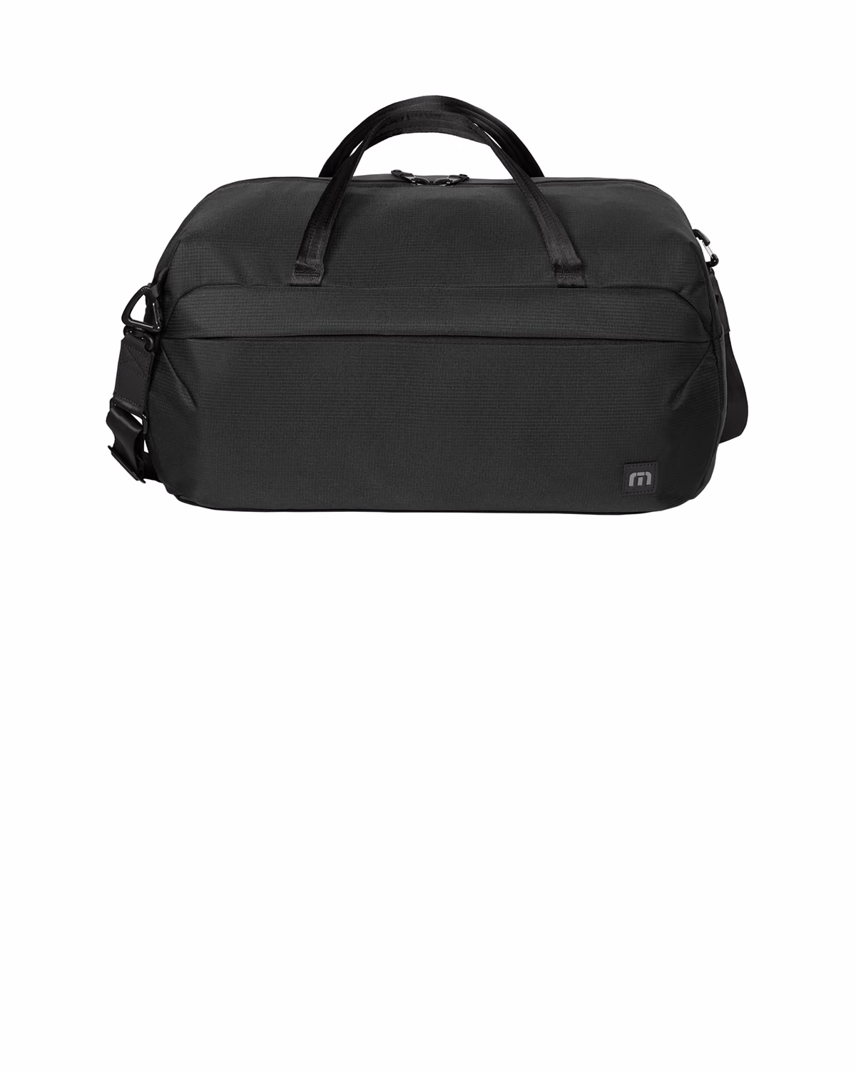 Custom TravisMathew Lateral Duffel, Black, back view
