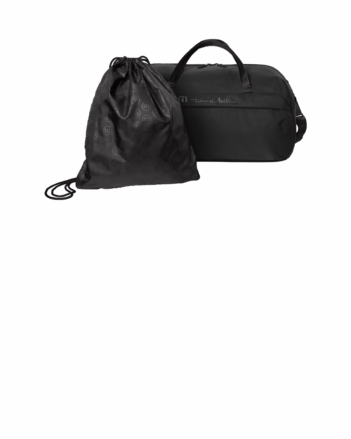 Custom TravisMathew Lateral Duffel, Black, detail