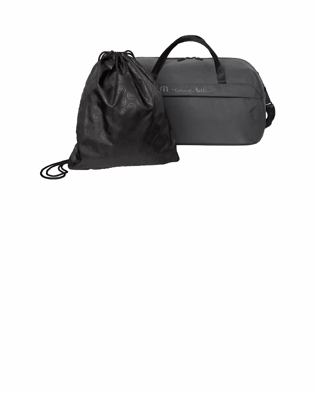Custom TravisMathew Lateral Duffel, Graphite, detail