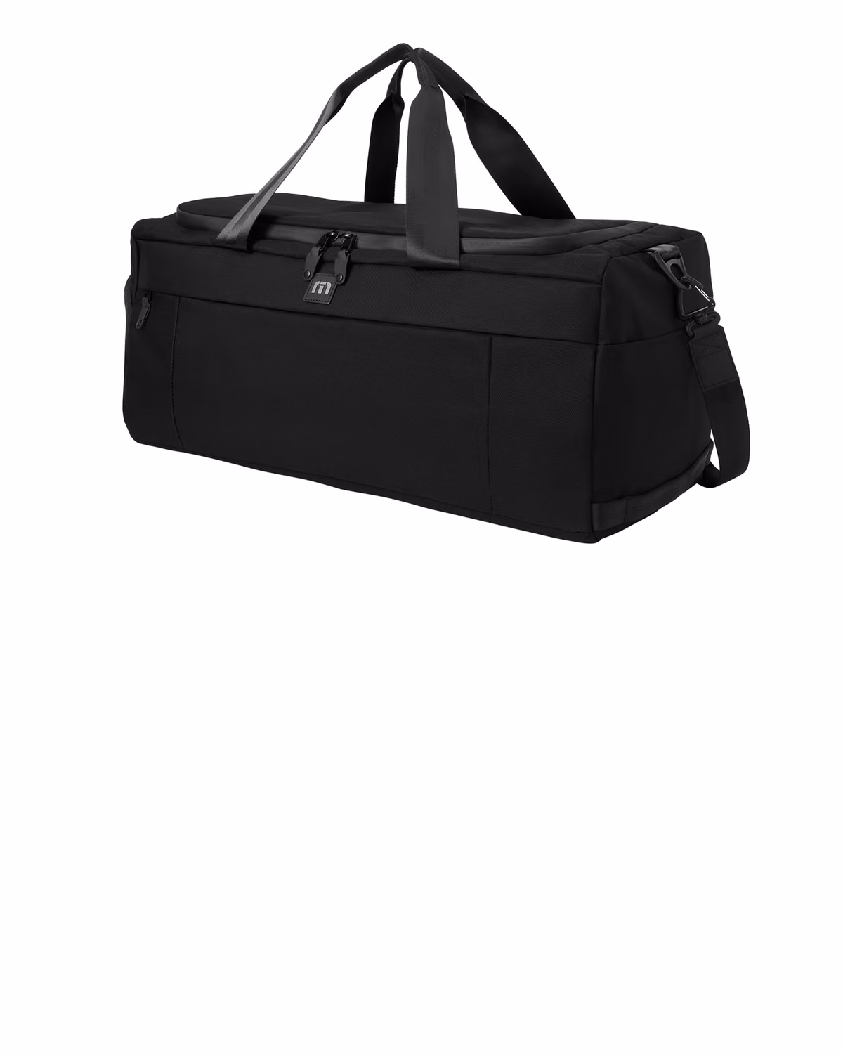 Custom TravisMathew Duration Duffel, Black, back view