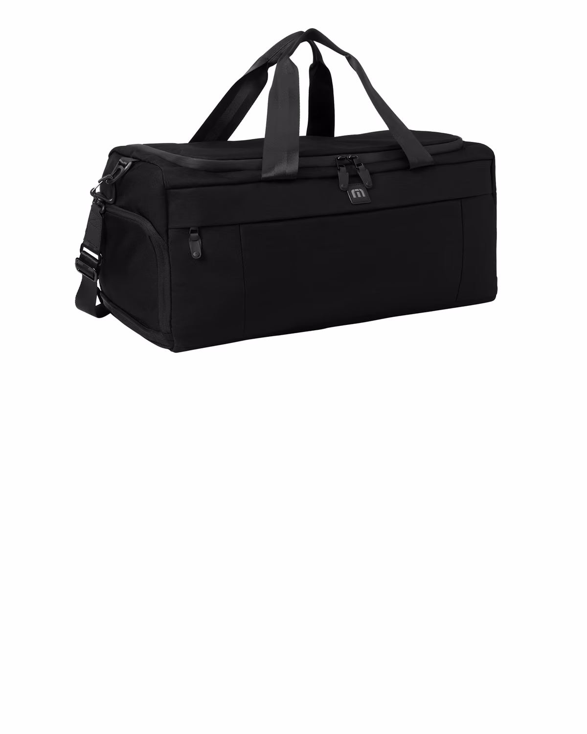 Custom TravisMathew Duration Duffel, Black, side view