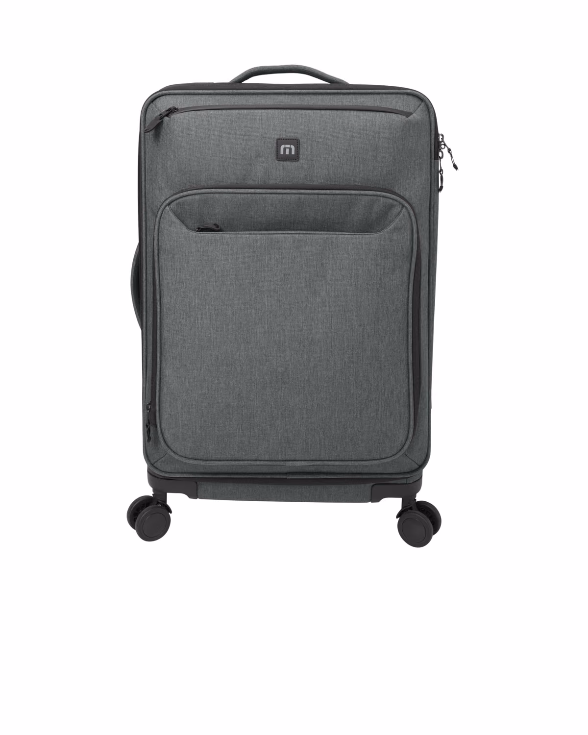 Custom TravisMathew Quad Checked Spinner, Graphite Heather, front view