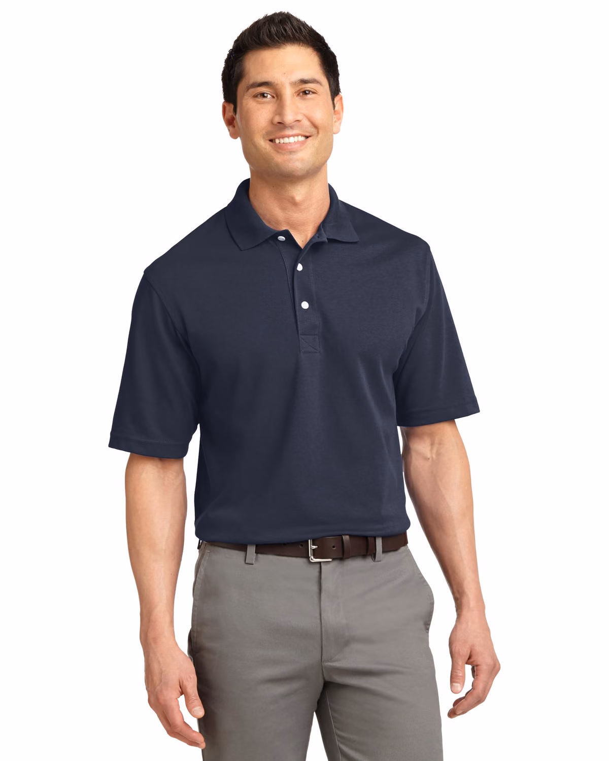 Custom Port Authority Rapid Dry Polo. K455, Classic Navy, front view