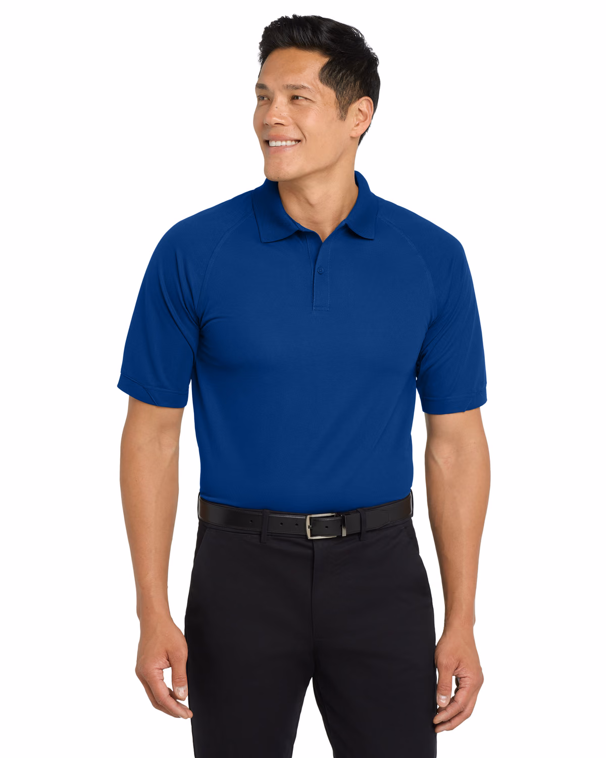 Custom Port Authority Dry Zone Ottoman Polo. K525, Royal, front view