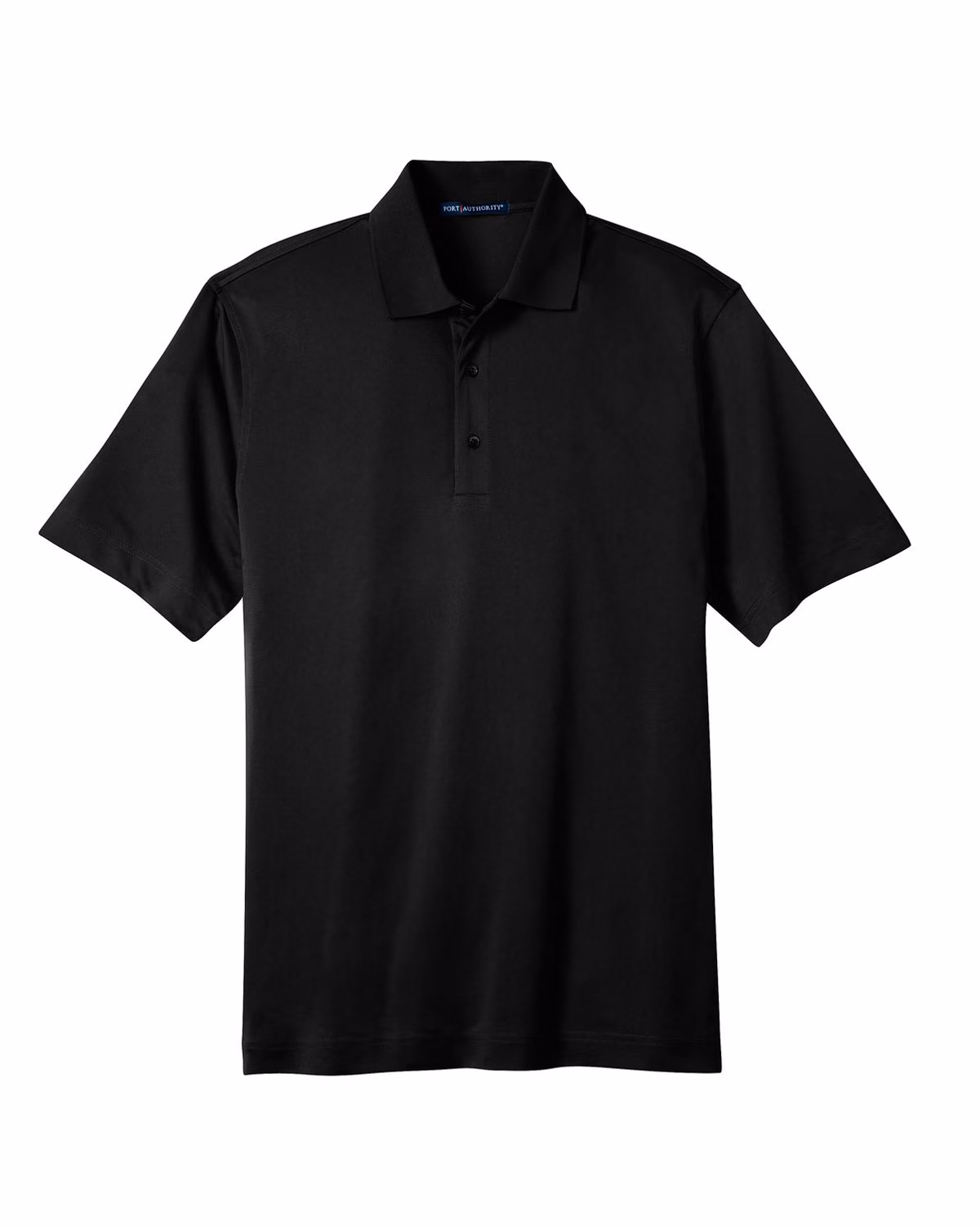 Custom Port Authority Tech Pique Polo. K527, Black, flat front