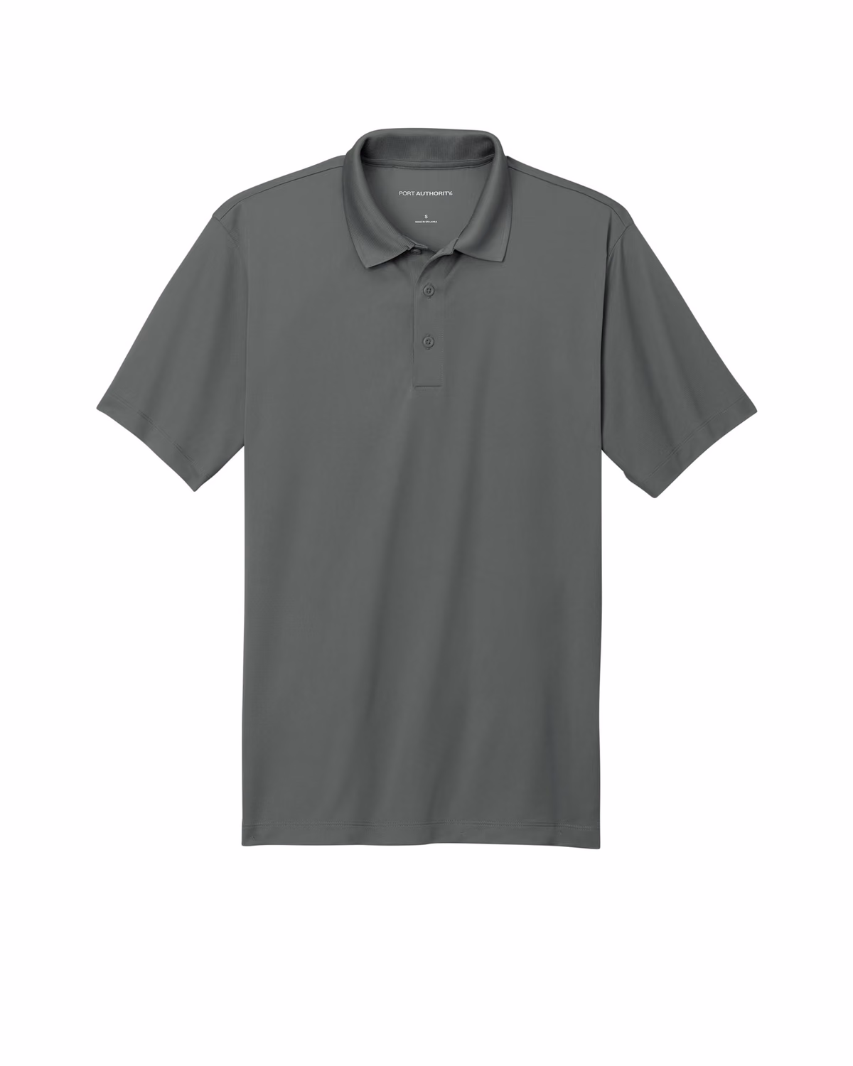 Custom Port Authority C-FREE Performance Polo K863, Smoke Grey, flat front