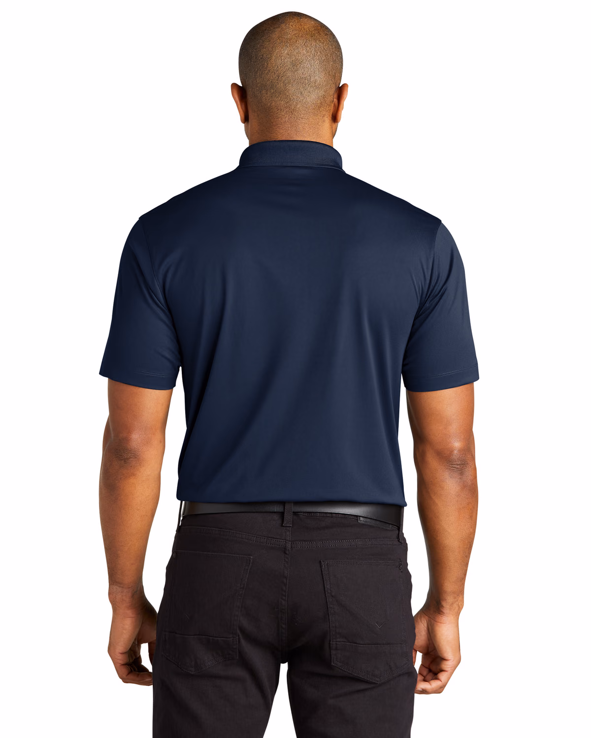 Custom Port Authority C-FREE Performance Polo K863, True Navy, back view