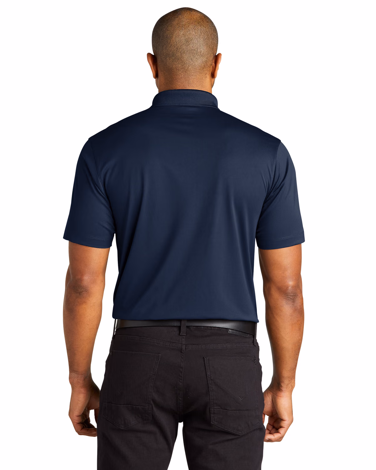 Custom Port Authority C-FREE Performance Polo K863, True Navy, back view