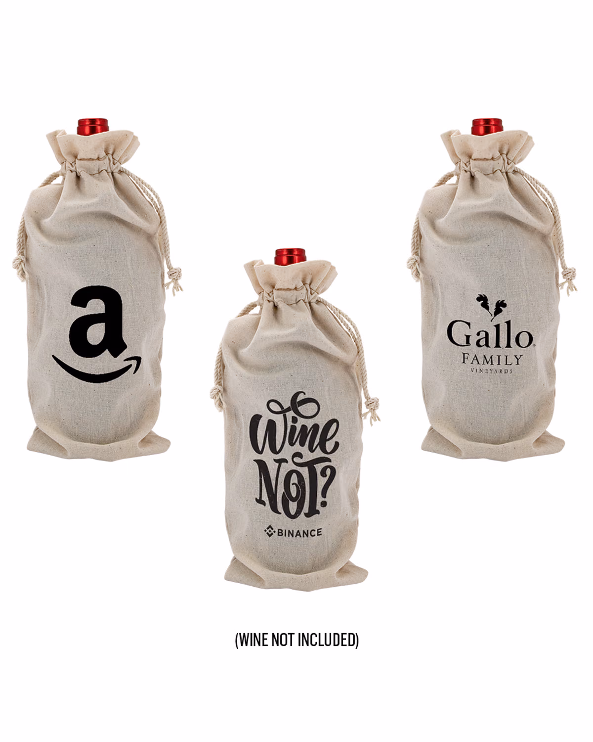 Custom Linen Wine Gift Bag