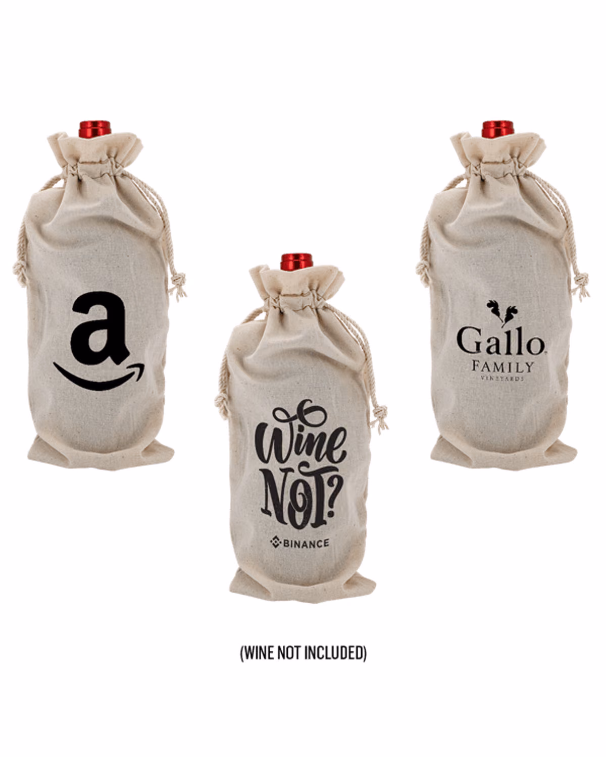 Custom Linen Wine Gift Bag 2