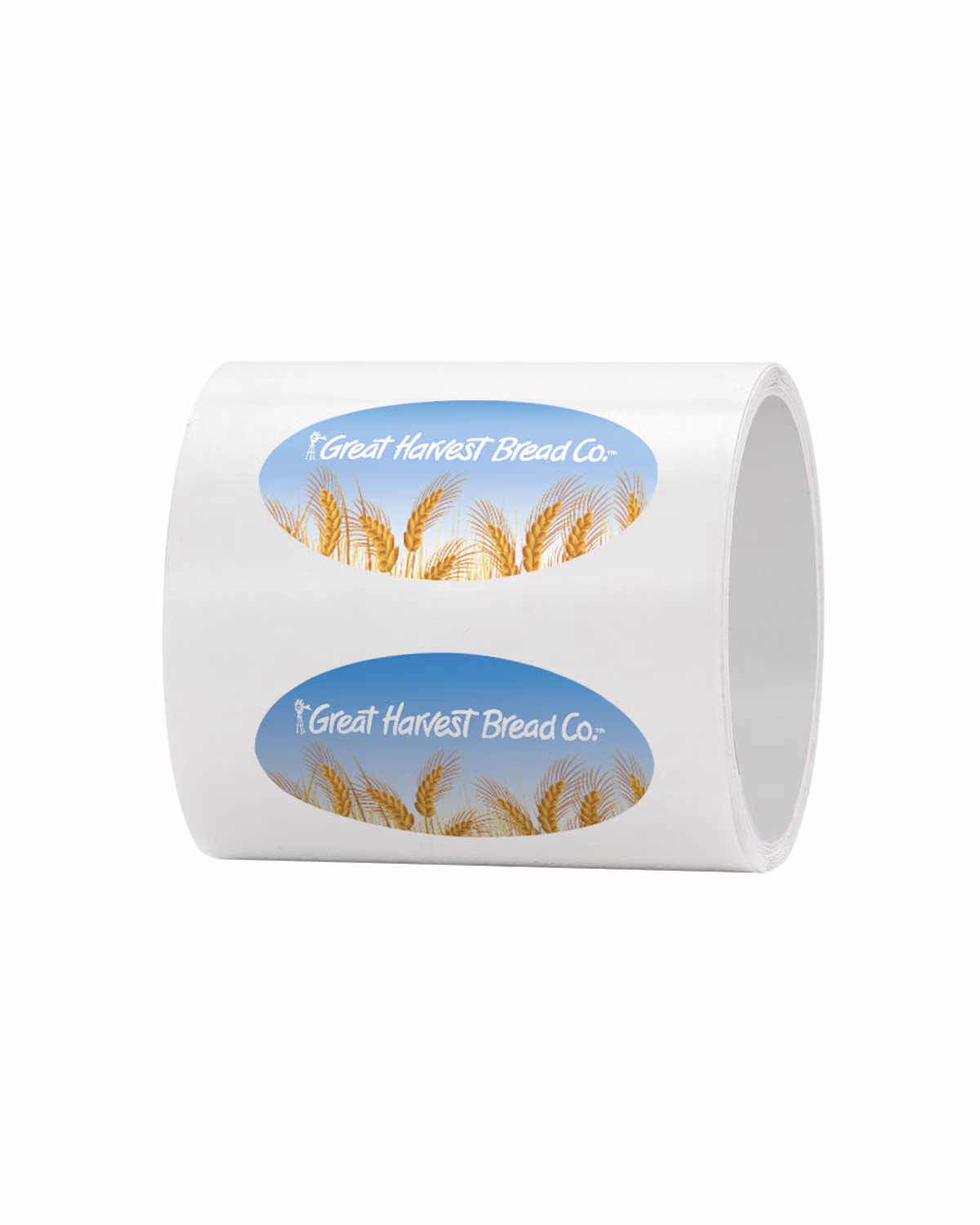 Custom 4" x 2" Oval Roll Labels