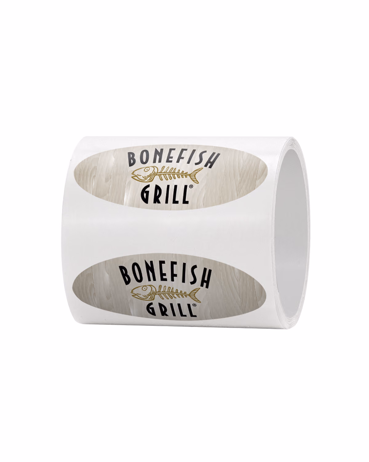 Custom 5" x 2" Oval Roll Labels
