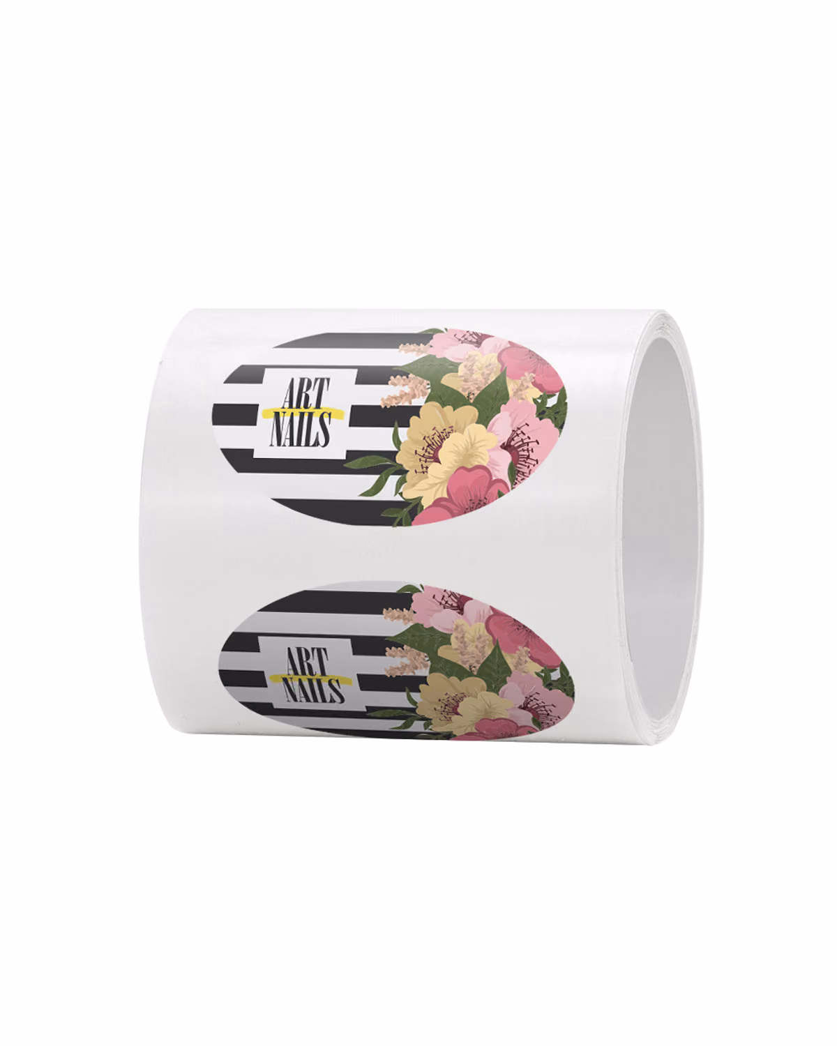 Custom 5" x 3" Oval Roll Labels