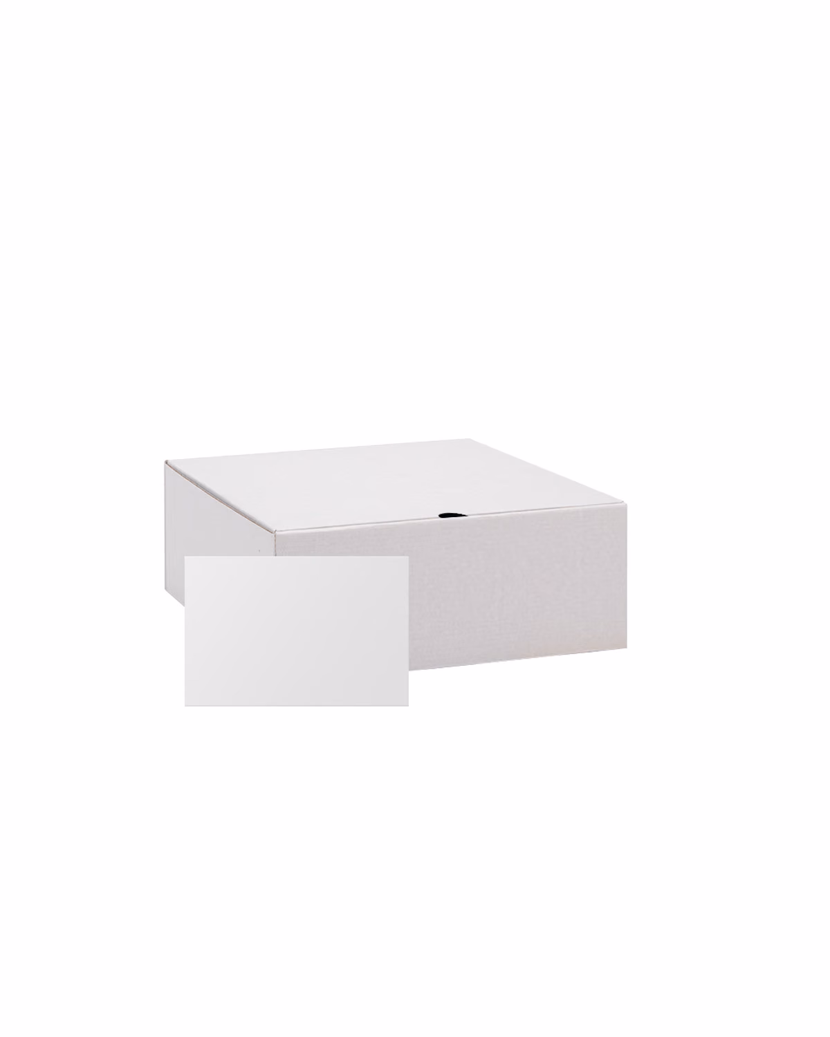 Custom 10" x 10" x 4" Custom White Corrugate Gift Box and 4" x 6" Card 5