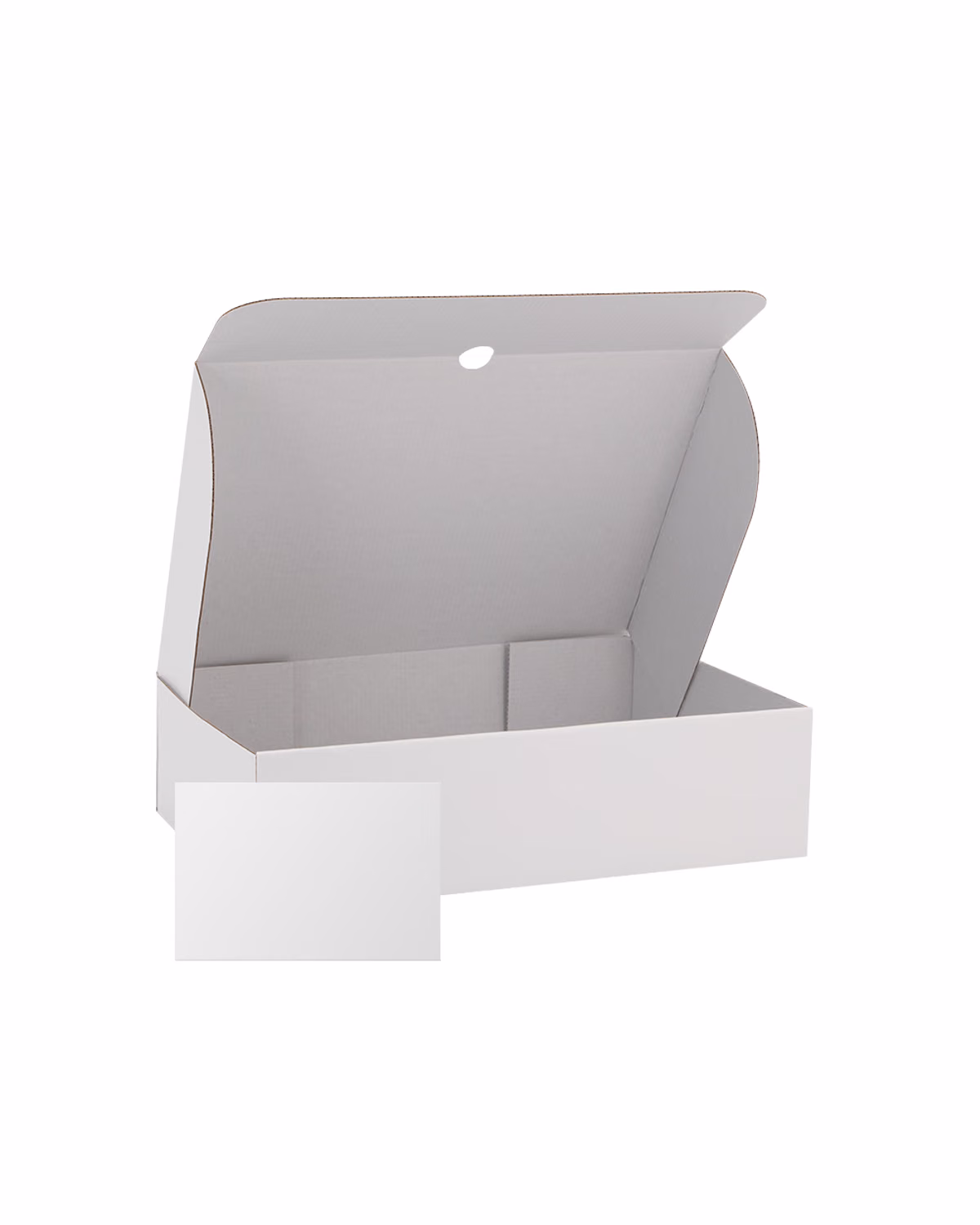 Custom 14" x 10" x 4" Custom White Corrugate Gift Box and 4" x 6" Card 2